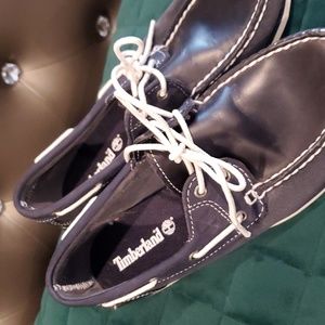Timberland classic boat shoe, size 8, navy blue